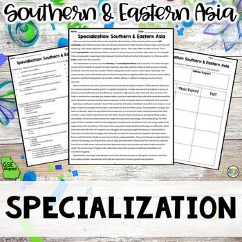 Preview of Specialization in Southern & Eastern Asia Reading Packet (SS7E8, SS7E8a) GSE
