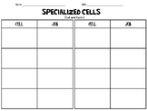 Specialized Cells: Cut and Paste