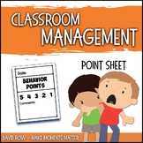 Behavior Point Sheet & Classroom Management for Music, Art
