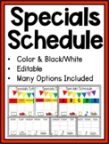 Specials Schedule *Editable*