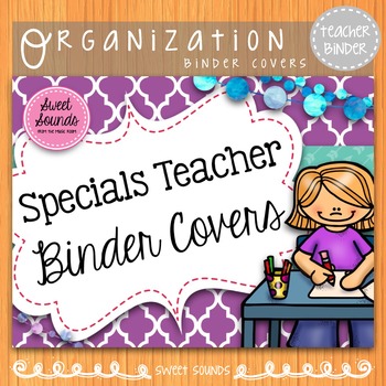 Preview of Specials Teacher Planner Covers & Dividers - Purple