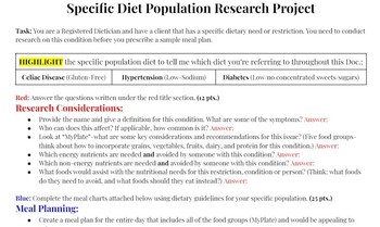 Preview of Specific Diet Population Research Project