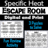 Specific Heat Activity: High School Chemistry Escape Room 