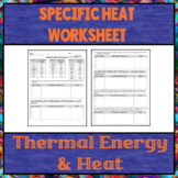 Specific Heat Worksheet