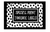 Speckle music/band tool box labels