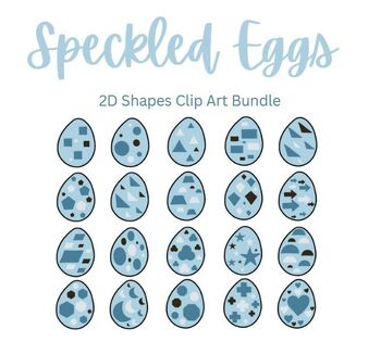 Preview of Speckled Eggs | Spring & Easter | 2D Shapes Clip Art