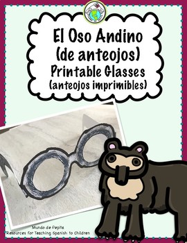 Preview of Spectacled Bear (Andean Bear) of South America Printable Glasses