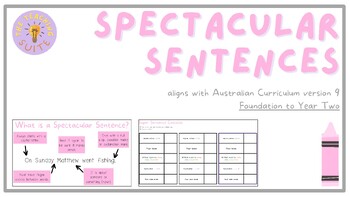 Preview of Spectacular Sentences Display and Checklist