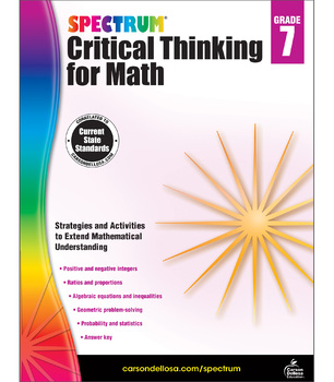 Preview of Spectrum Critical Thinking for Math Workbook Grade 7 Printable 705119-EB