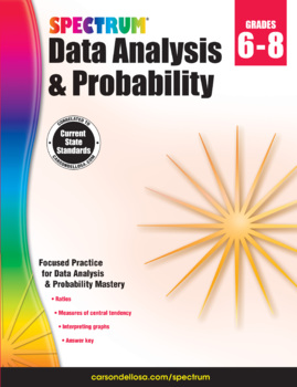 Preview of Spectrum Data Analysis and Probability Workbook Gr 6-8 Printable 704705-EB