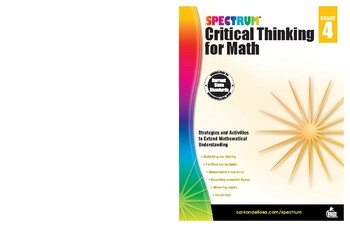 spectrum critical thinking for math grade 4 pdf