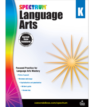 Preview of Spectrum Language Arts Workbook Grade K Printable 704587-EB