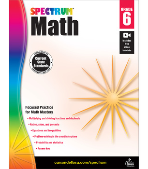 Preview of Spectrum Math Workbook Grade 6 Printable 704566-EB