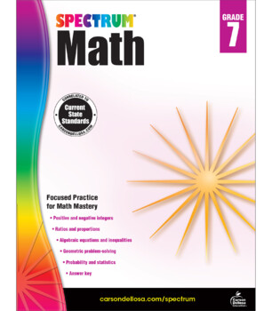 Preview of Spectrum Math Workbook Grade 7 Printable 704567-EB