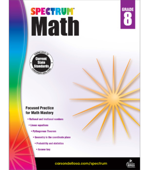 Preview of Spectrum Math Workbook Grade 8 Printable 704568-EB
