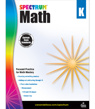 Preview of Spectrum Math Workbook Grade K Printable 704560-EB