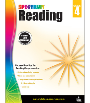 Preview of Spectrum Reading Workbook Grade 4 Printable 704582-EB