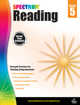 Preview of Spectrum Reading Workbook Grade 5 Printable 704583-EB