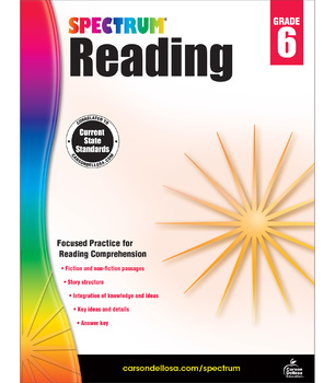 Preview of Spectrum Reading Workbook Grade 6 Printable 704584-EB