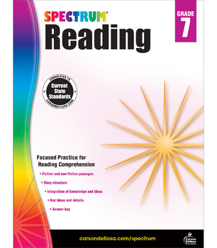 Preview of Spectrum Reading Workbook Grade 7 Printable 704585-EB