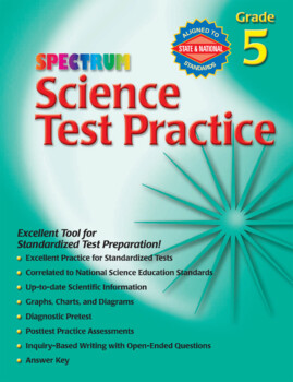 Preview of Spectrum Science Test Practice Workbook Grade 5 Printable 0769680658-EB