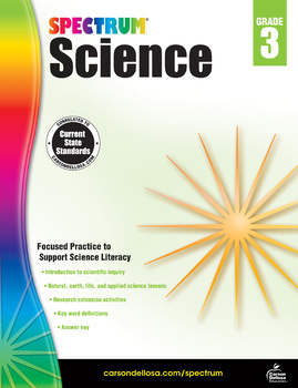 Preview of Spectrum Science Workbook Grade 3 Printable 704616-EB