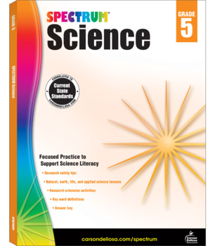 Preview of Spectrum Science Workbook Grade 5 Printable 704618-EB