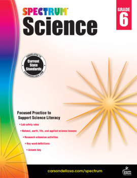 Preview of Spectrum Science Workbook Grade 6 Printable 704619-EB