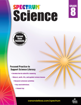 Preview of Spectrum Science Workbook Grade 8 Printable 704622-EB