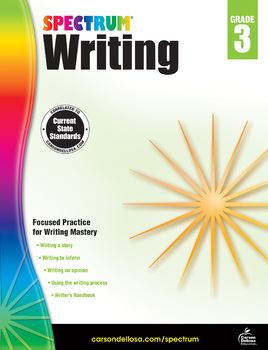Preview of Spectrum Writing Workbook Grade 3 Printable 704572-EB