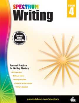 Preview of Spectrum Writing Workbook Grade 4 Printable 704573-EB