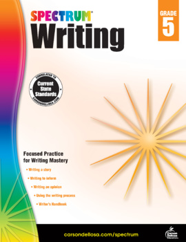 Preview of Spectrum Writing Workbook Grade 5 Printable 704574-EB