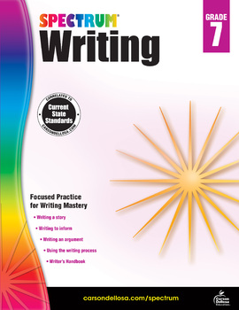 Preview of Spectrum Writing Workbook Grade 7 Printable 704576-EB