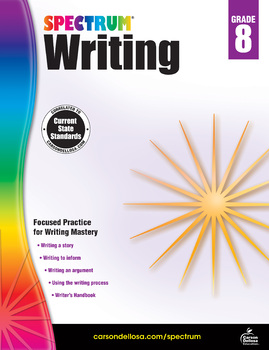 Preview of Spectrum Writing Workbook Grade 8 Printable 704577-EB
