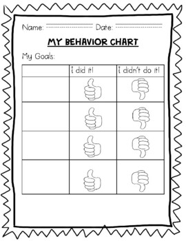 Sped Self Monitoring Worksheets by Maria Socha | TPT