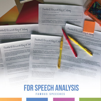 Preview of Speech Analysis Activity | Analyze FDR Day of Infamy President Roosevelt