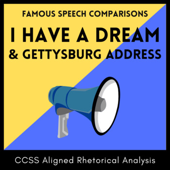 Preview of Speech Analysis Venn Diagram: I Have a Dream and Gettysburg Address Analysis