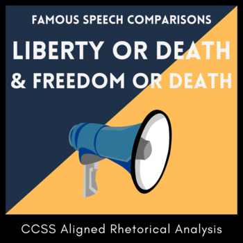 Preview of Speech Analysis Venn Diagram: Liberty or Death and Freedom or Death Comparison