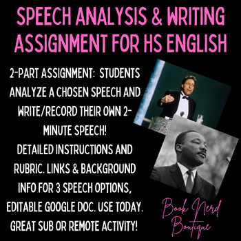Preview of Speech Analysis and Writing Assignment