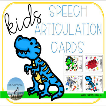 Preview of Speech Articulation Cards for Kids - Set 1 - NO PRINT or PRINT