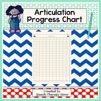 Preview of Speech Therapy Articulation Progress Chart for Elementary Students