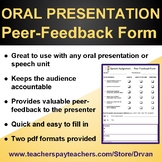 Speech Assignment / Oral Presentation - PEER-FEEDBACK FORM