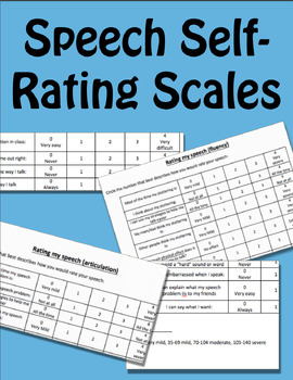 Preview of Speech Attitude Self-Rating Scale Google Docs Version