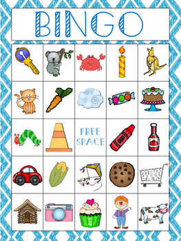 Speech BINGO Articulation K Sounds {Initial Position} by The Teaching Zoo