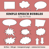 Simple Speech Bubbles & Arrows Clip Art Pack – Commercial