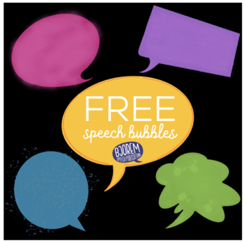 Preview of Speech Bubbles Clipart by Bjorem Speech FREE