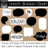 Speech Bubbles Clipart (for personal and commercial use)