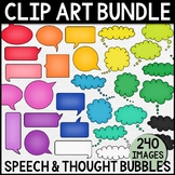 Speech Bubbles & Thought Bubbles CLIP ART Moveable Pieces 