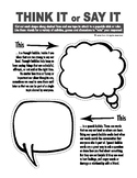Speech Bubbles for Social Communication - Think It or Say It