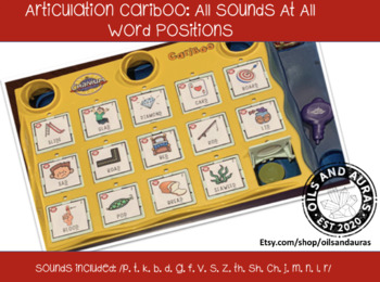 Preview of Speech Cariboo Articulation Cards: All Word Positions: With Visual Cues